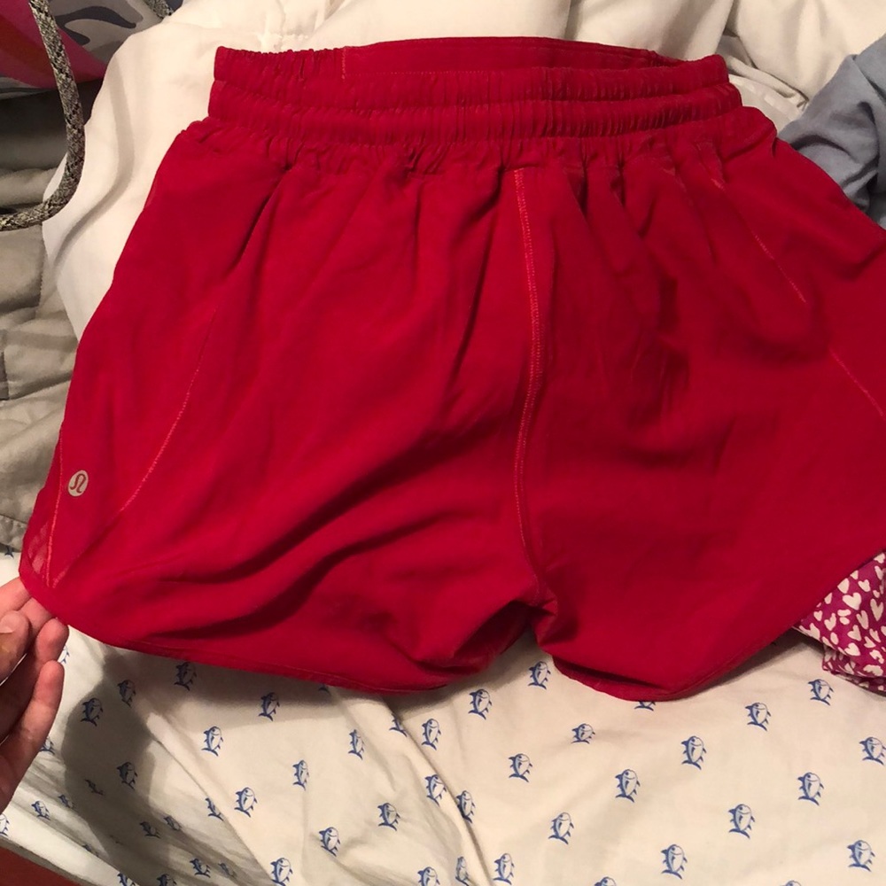 Lululemon red shorts